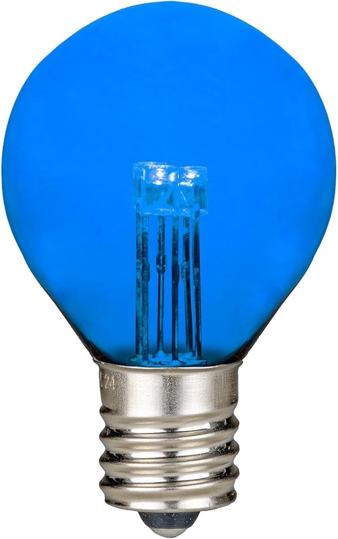 Novelty Lights 25 Pack G30 Glass LED Globe Bulbs, String Light Replacement Bulbs, E12 Candelabra Base, Energy | Lumora