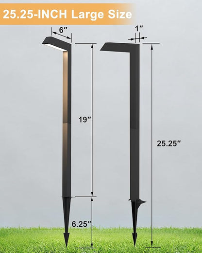 Low Voltage Pathway Lights, 4.5W LED Landscape Lighting, 4000K, 12-24V AC/DC, IP65 Waterproof, Aluminum, Black, 8 Pack