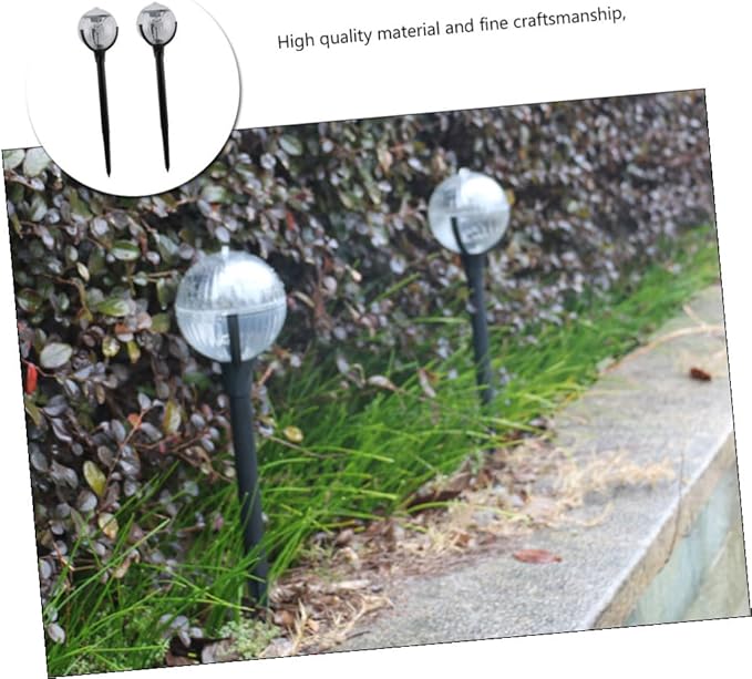 2pcs Solar Lawn Lights Outdoor Garden Path Lights Solar Powered LED Lamps with Colorful Control for Patio Yard Decoration