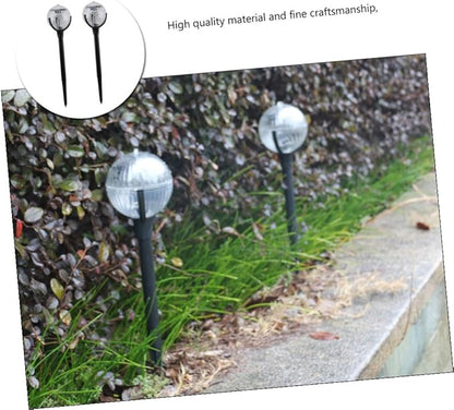 2pcs Solar Lawn Lights Outdoor Garden Path Lights Solar Powered LED Lamps with Colorful Control for Patio Yard Decoration