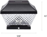 Solar Post Lights | Waterproof Outdoor Cap Lights for 4 x 4 Wooden Posts, Deck, Patio Garden Décor or Fence | Warm | Lumora