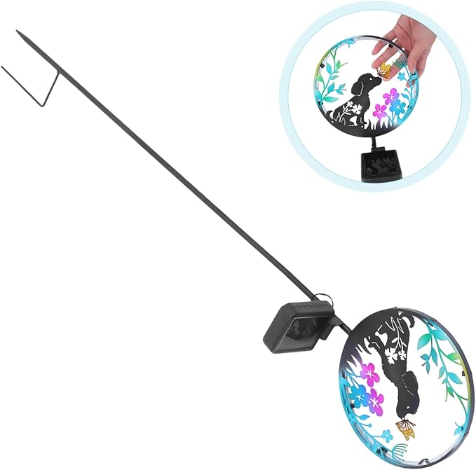 GALPADA Solar Pathway Lights for Outdoor Charming Dog Design with Automatic Off Sensor Garden and Patio Lighting for Atmosphere