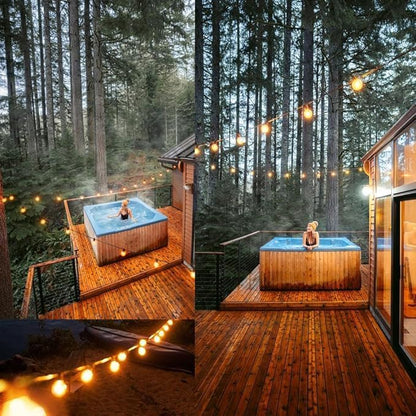 G40 Globe String Lights 60ft LED Shatterproof Hanging Patio Lights, 20+2 Bulbs, Waterproof Connectable for Indoor Outdoor Decor Garden Camping Backyard Valentine's Day Gifts for Men Him Hubby