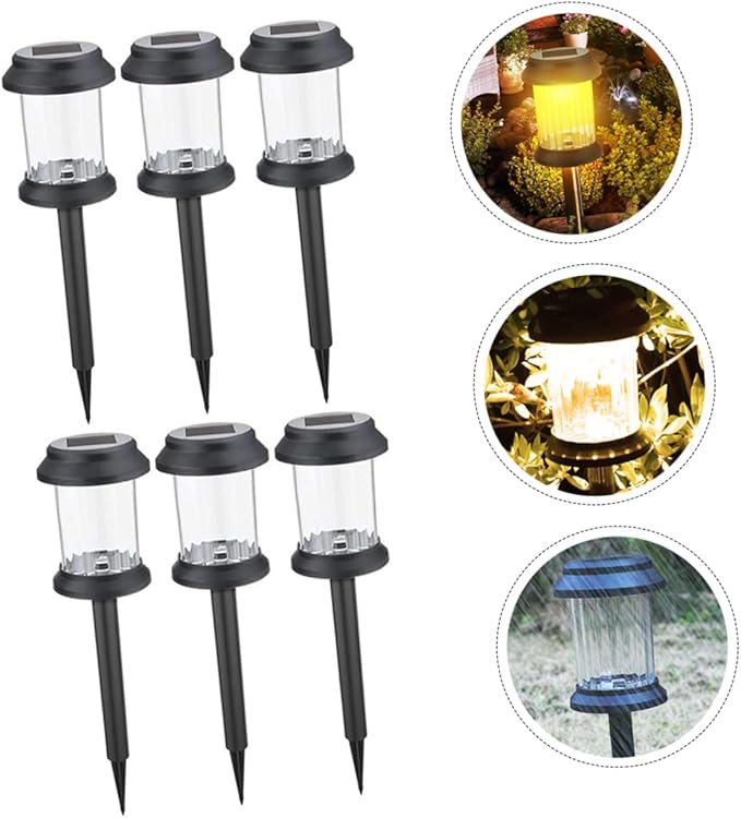 6pcs Solar Outdoor Lawn Lights LED Waterproof Decorative Ground Plug Lamp for Garden Pathway Landscape Lighting for | Lumora