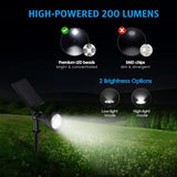 AMIR Solar Spotlights Outdoor Upgraded, Waterproof 1 Pack Security Landscape Lights 4 LED, Adjustable Solar Garden | Lumora