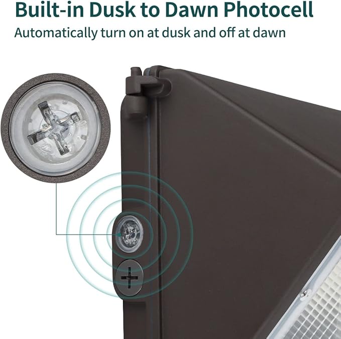 kadision LED Wall Pack 100W 13000lm 5000K Daylight 100-277V, IP65 Waterproof Dusk-to-Dawn Outdoor Lighting for | Lumora