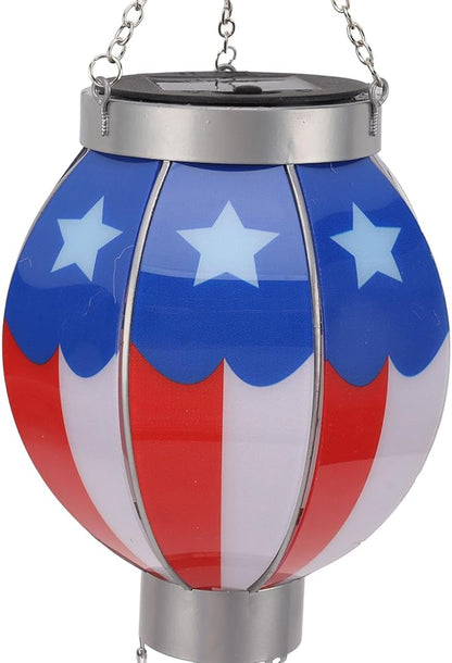 Solar Lantern Hot Air Balloon with Flickering Flame Light, Outdoor Hanging Lights Outdoor Garden Decor Lantern Decorative for Garden Yard Patio Farmhouse Decoration