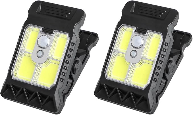 Solar Clip on Motion Sensor Light, High Brightness Led Outdoor Lamp with Efficient Solar Charging for Camping Tent, Pathway, Patio, Garden
