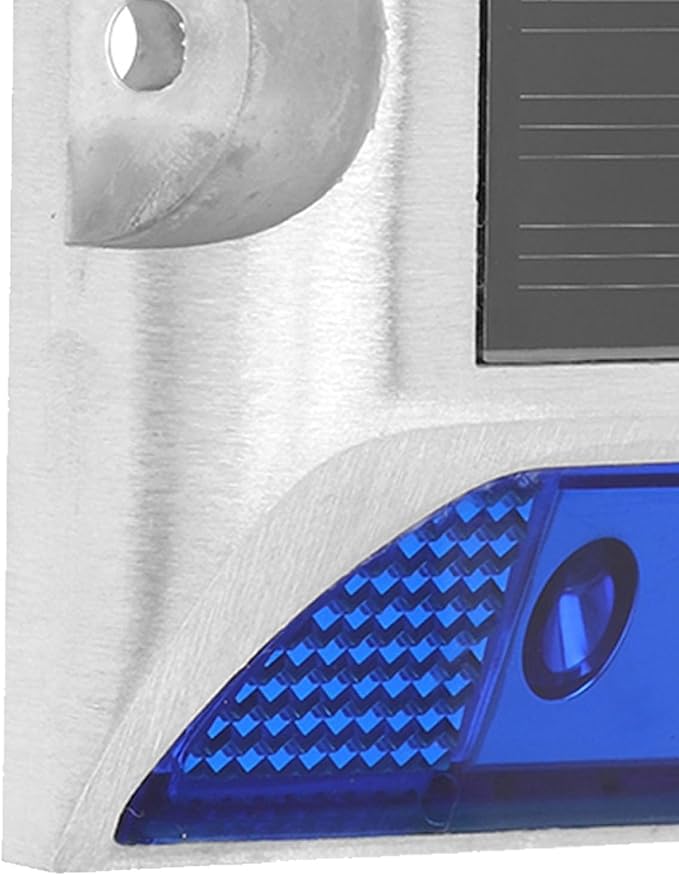 Driveway Solar Pathway Lights, LED Ground Lights Cast Aluminium with 800mAh Battery for Road Garden Yard (Blue)
