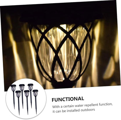 DOITOOL 6pcs Solar Outdoor Garden Lights Led Lawn Lamp for Pathway and Landscape Decor Solar Stake Lights Automatic Day Night Function