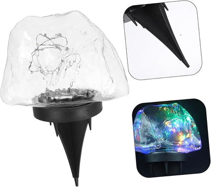 Yardwe LED Solar Garden Lights Decorative Pebble Shape Pathway Lights for Outdoor Walkways Automatic Sensor for Energy Saving for Lawn and Landscape Decor