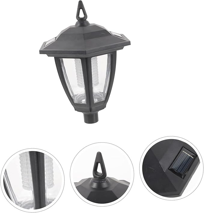 VOSAREA Solar Garden Light Decorative Outdoor Pathway Lamp Vintage LED Landscape Lighting for Lawn Garden Auto Off Solar Charge Elegant Design for Patio