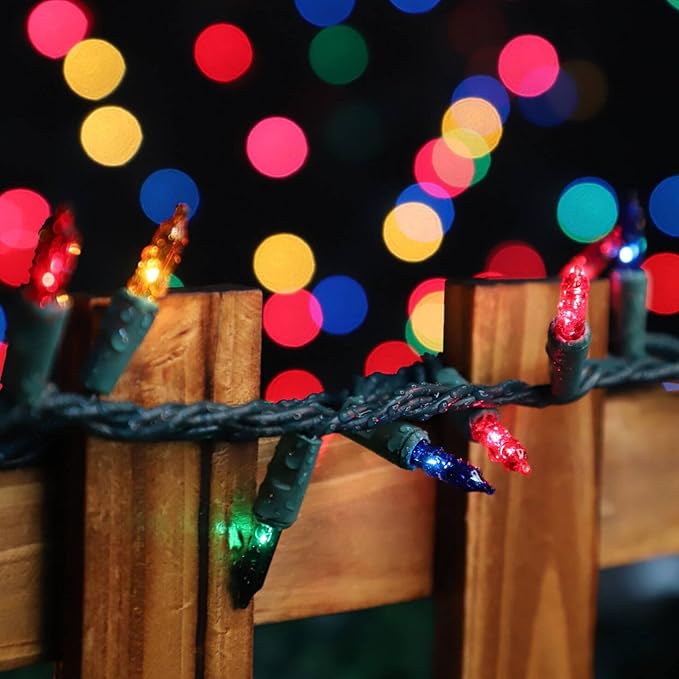 LAMPHOME Easter Decorations Mini String Lights, 100 Count 19.6Ft Easter Mini Lights, Waterproof String Light Plug in Multi Christmas Lights for Indoor Garland Party Christmas Tree, Pink + Multicolor