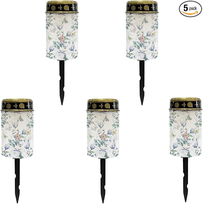 Butterfly Floral Garden Lights Solar Outdoor Pathway Lights Stake Lights Landscape Lighting for Yard Patio Driveway,LED Solar Lantern Outdoor Table Lamp,Wall Light Auto On/Off