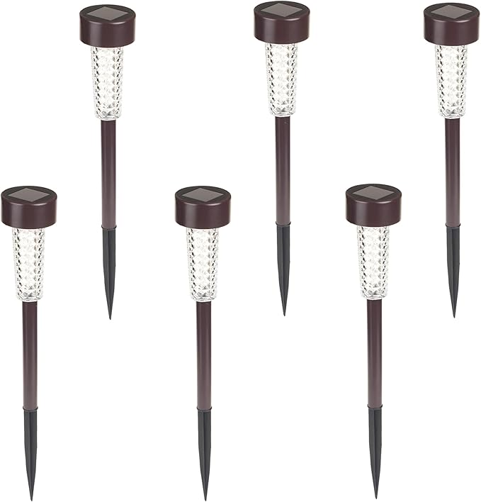 Solar Lights Outdoor Waterproof Garden Lights - 6-Pack LED Outdoor Lights - Cold White Solar Pathway Lights | Lumora