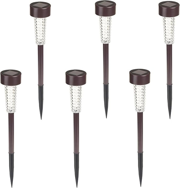 Solar Lights Outdoor Waterproof Garden Lights - 6-Pack LED Outdoor Lights - Cold White Solar Pathway Lights | Lumora