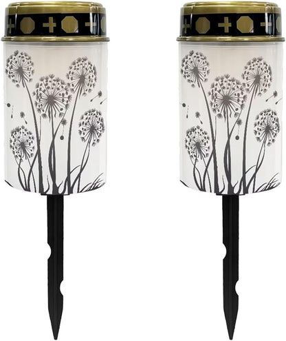 Halloween Cemetery Solar Lights for Grave lar Light for Cemetery Grave Lights for Cemetery 2 Pcs Solar Lights for Gravesites Solar Outdoor Light