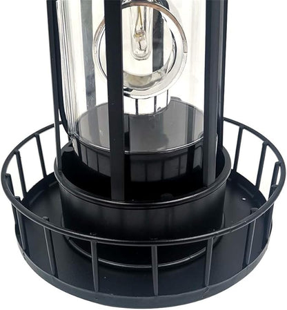 EKDJKK LED Solar Powered Lighthouse, 360 Degree Rotating Lamp Waterproof Light Decorative, Garden Smoke Towers, Statue Lights for Outdoor Garden Courtyard Decoration