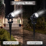 APONUO Metal Solar Spot Lights Outdoor with 9.8ft Cable Solar Powered Landscape Lighting Low Voltage IP65 | Lumora