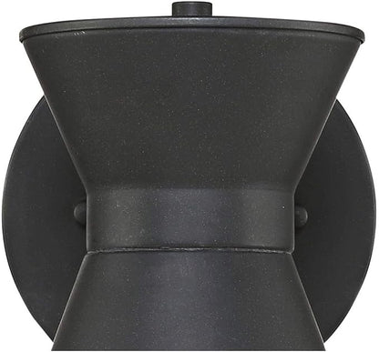 John Timberland Vance 8" High Modern Outdoor Wall Light Fixture Mount Porch House Exterior Outside LED Bulb Swivel Weatherproof Dark Sky Black Metal Front Door Patio Garage Home Deck Garden Backyard