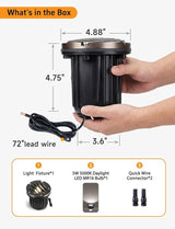 Gardenreet Well Lights Landscape LED - Brass Replaceable Bulb Low Voltage Ip65 In-Ground - Outdoor Path Light | Lumora