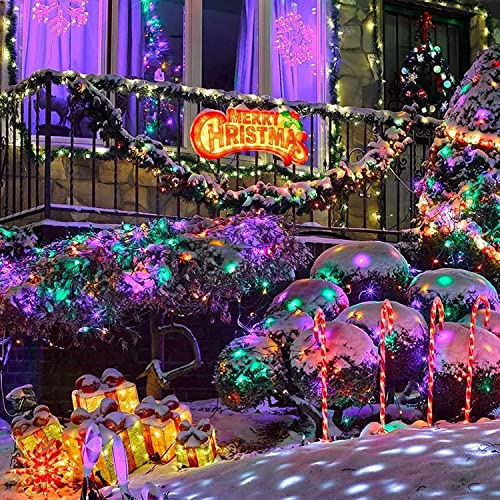 JMEXSUSS 300 LED Multicolor Christmas Tree Lights Plug in