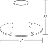 Solus SB-2403 Outdoor Surface Mount Lamp Post Base – Light or Heavy Duty Aluminum Base for 3" Poles - Black | Lumora