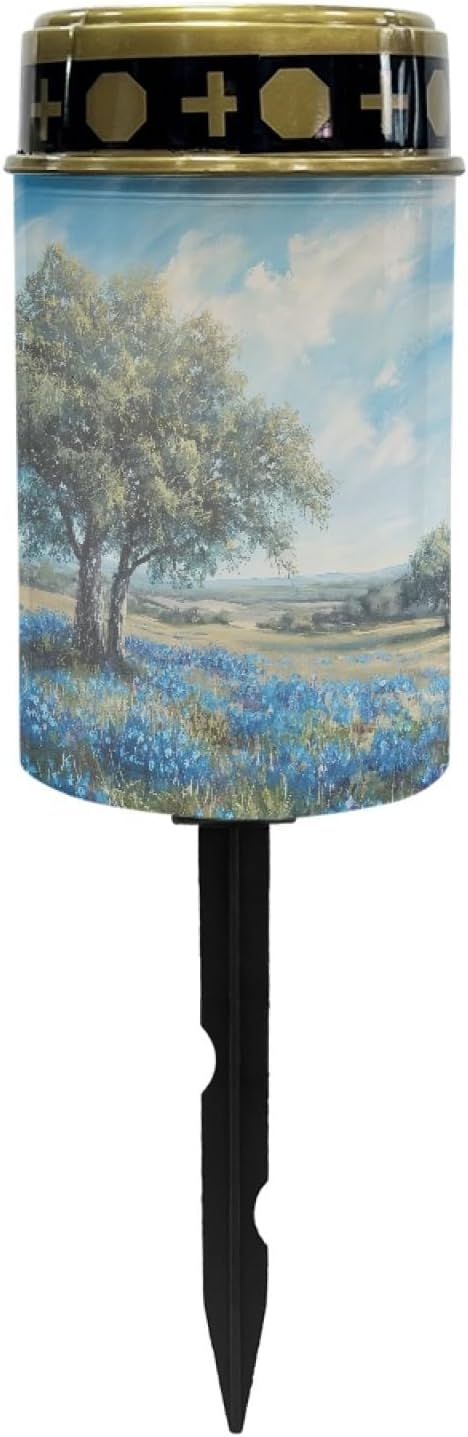 Blue Floral Solar Lights Outdoor Solar Garden Lights Pretty Stake Lights Pathway Decorative for Yard Patio Driveway Landscape Lighting Outdoor Lantern Wall Light Auto On/Off