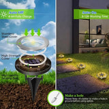 2 Pack Solar Garden Flat Buried Light 8 LED Outdoor Disk In-Ground Light Garden Pathway | Lumora