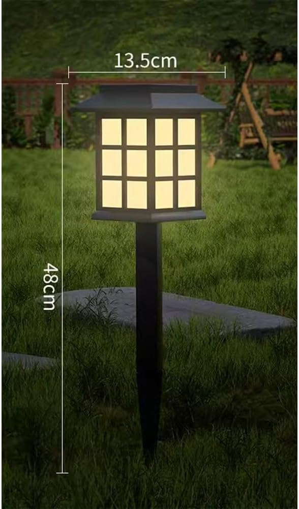 Etlegor Chinese Decor Lights, Solar Pathway Lights Waterproof Lawn Night Light for Outside/Lawn/Patio/Yard/Pathway/Walkway/Driveway Decoration ﻿ (Color : Warm Light, Size : 4PCS)
