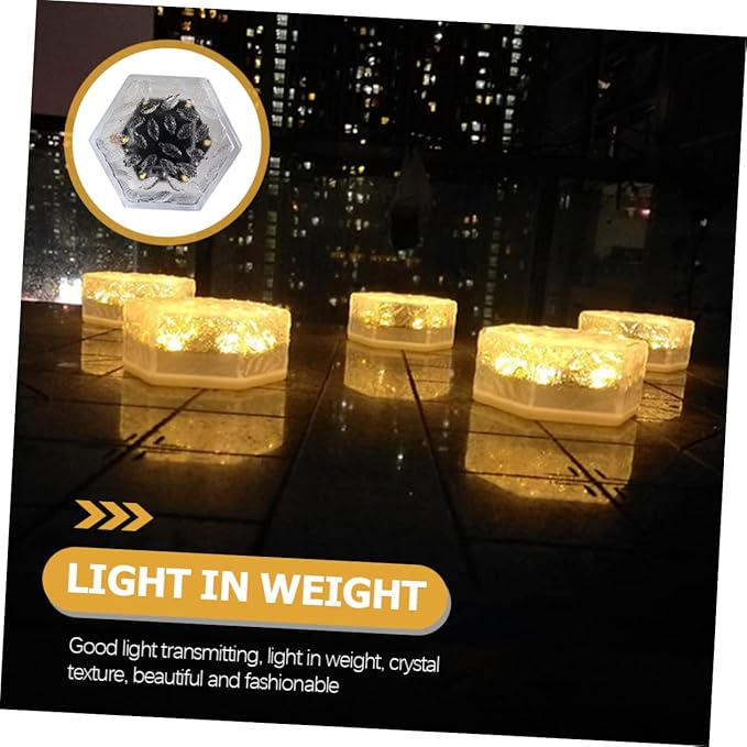 Solar Powered Ground Buried Lamp Outdoor Decorative Light Led Ice Cube Lights Landscape | Lumora