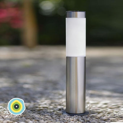 GARD & ROCK - Solar Path Light Made of Stainless Steel - 3xSMD LEDs - Mobile lamp Light Feature - Quick Fixation System - Energy-Saving, Without Electrical Connection - Light up Your Garden!