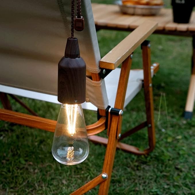 LED Pull Cord Light Bulb Portable Hanging Lantern Battery Operated for Indoor Outdoor Camping Room Decoration Party Wedding BBQ's Garden Decorative