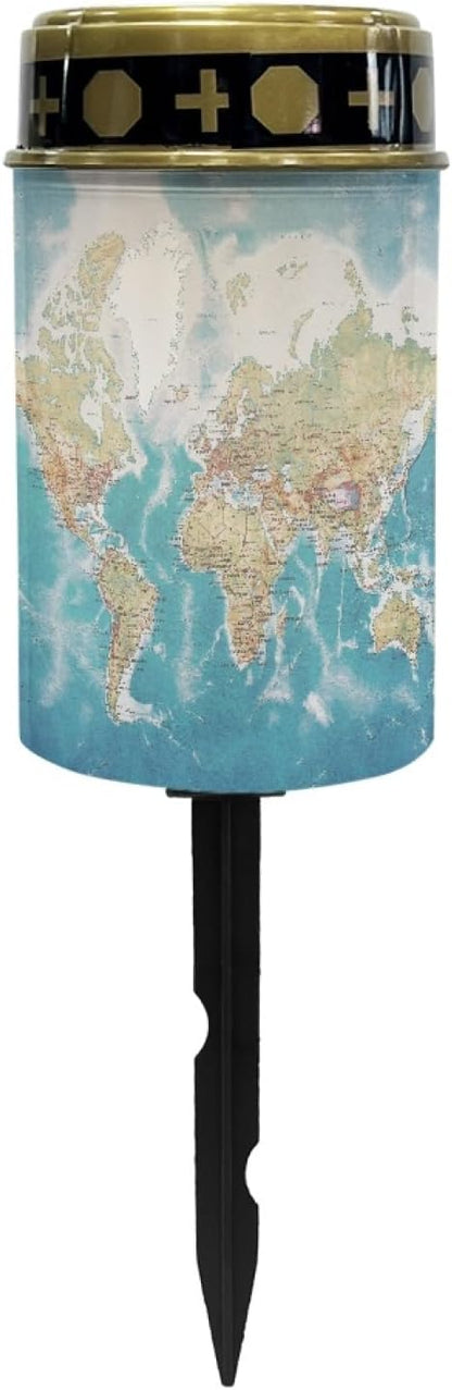 Map Solar Outdoor Lights,Solar Stake Lights Waterproof Solar Pathway Lights Landscape Lighting Solar Lantern Outdoor Garden Decorations for Yard Patio Tabletop