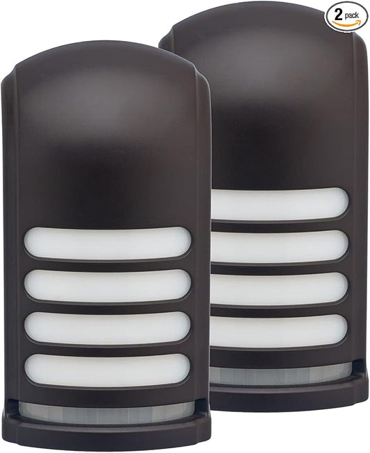 Xodus Innovations BL776 Battery Operated Motion Activated LED Deck and Stair Light, Outdoor or Indoor Use, Weather Resistant (Bronze) Pack of 2