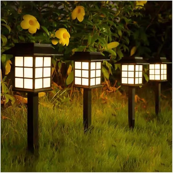 Etlegor Chinese Decor Lights, Solar Pathway Lights Waterproof Lawn Night Light for Outside/Lawn/Patio/Yard/Pathway/Walkway/Driveway Decoration ﻿ (Color : White Light, Size : 2PCS)