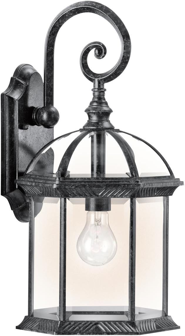 Kichler 49186BK Barrie Outdoor Wall 1-Light, Black | Lumora