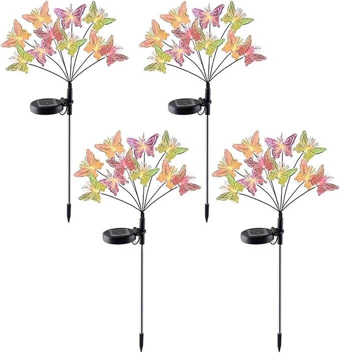 Waterproof Solar Pathway Lights, Solar Flowers Decorative Lights for Garden Patio Porch Flower Bed Decorations, Housewarming Gifts