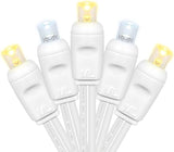 5MM Christmas Lights Warm White and Cool White LED String Lights, 50 LEDs 120V UL, 17FT White Wire Christmas Lights | Lumora