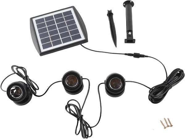 Zerodis Solar Outdoor In Ground Lights LED Solar Pathway with 3 Adjustable Heads for Landscape and Yard Use Garden | Lumora