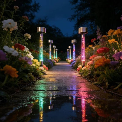 8/4-Piece Options | Solar Bubble Ambient Light Set: Colorful LED Acrylic, IP55 Waterproof, Perfect for Garden, Lawn, Path & Patio Party Decoration.