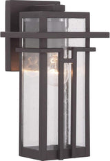 Progress Lighting Boxwood Collection 1-Light Clear Seeded Glass Craftsman Outdoor Small Wall Lantern Light Antique | Lumora