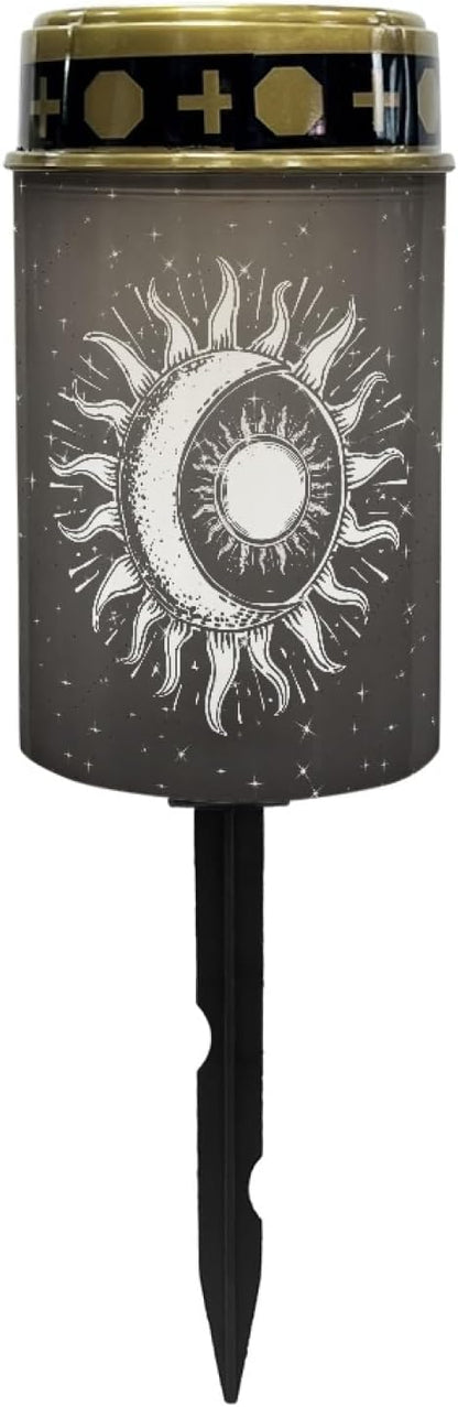 Outdoor Solar Garden Lights for Home Waterproof Pathway Lights Solar Lantern Landscape Lighting for Yard Patio Driveway Outdoor Stake Lights,Moon Star(Black)