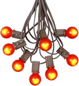 100 Foot G30 Outdoor Patio String Lights with 125 Orange Globe Bulbs – Indoor Outdoor String Lights – Market Bistro | Lumora