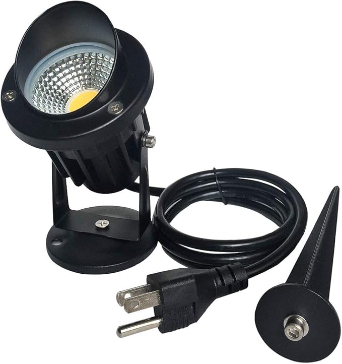LED Outdoor Spotlight Flag Light 120V 10W Waterproof Spot Lights for Yard Flagpole House Tree Plug in Christmas | Lumora