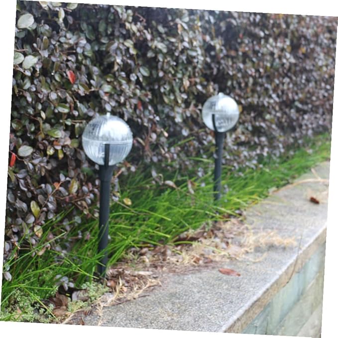 DOITOOL 2pcs Solar Lawn Lights Outdoor Garden Path LED Landscape Lamps with Color Changing Led, Solar Powered Decorative Yard Lighting for Patio and Courtyard