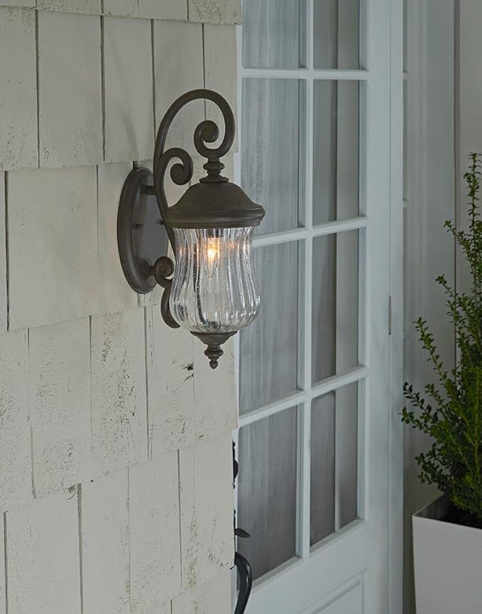 Acclaim 39702BC Bellagio Collection 1-Light Outdoor Light Fixture Wall Lantern, Black Coral