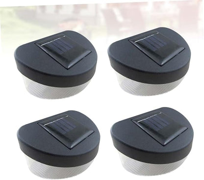 4pcs Solar Outdoor Led Garden Light Fence Decoration Lamp White LEDs Easy to Install Solar Light for Pathways Garages and Porches