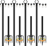 4 Pack String Light Poles,Metal Poles for Hanging Outdoor Light Strings,4 Pack 10 FT Light Poles Stand for Outside | Lumora