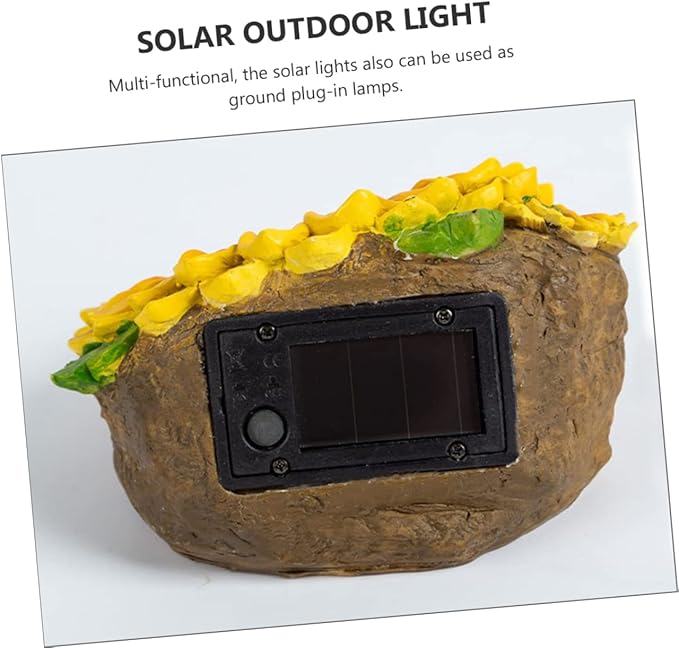 LIFKOME Solar Flower Light Sunflower Garden Decor Easy Installation Outdoor Lamp for Pathway Patio and Wedding Decoration High Conversion Solar Panel for Automatic Dusk Illumination